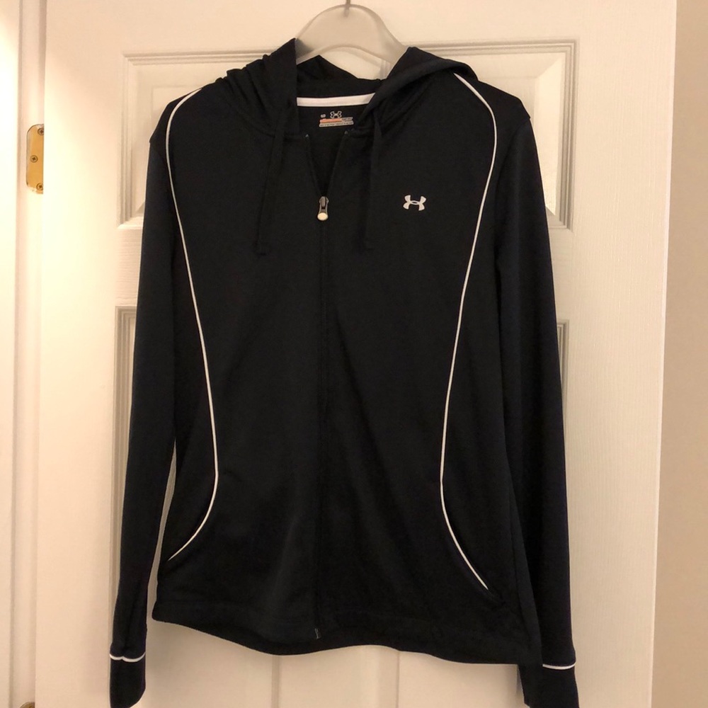 Black full zip Under Armour hoodie